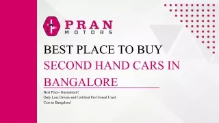 Buy Second Hand Cars in Bangalore | Used Cars Online