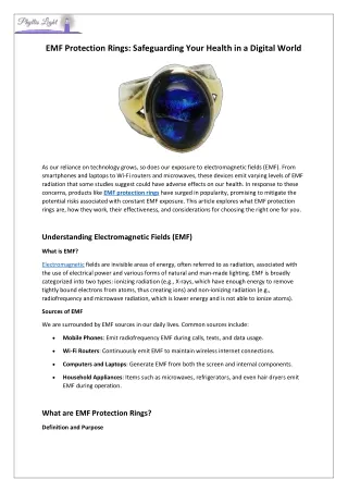 lighthealing - EMF Protection Rings -Safeguarding Your Health in a Digital World