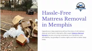 Hassle-Free Mattress Removal in Memphis with Junk Patrol