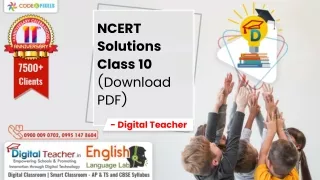 NCERT Solutions Class 10 - Download PDF -Digital Teacher