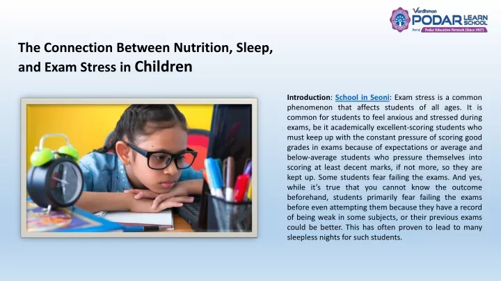 the connection between nutrition sleep and exam