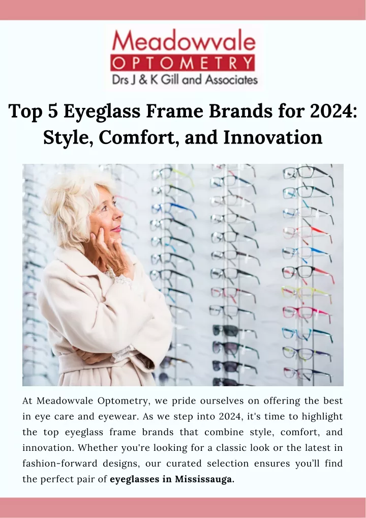 top 5 eyeglass frame brands for 2024 style