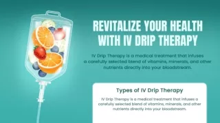Revitalize Your Health with IV Drip Therapy