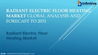 radiant electric floor heating market global analysis and forecast to 2031