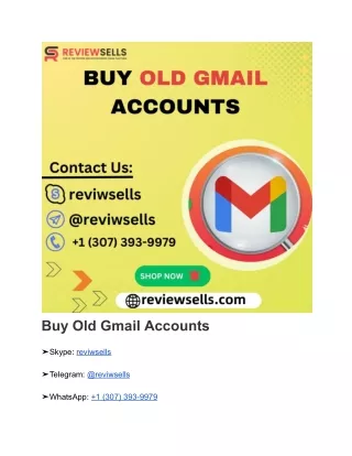 Buy Old Gmail Accounts