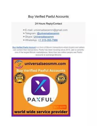 Buy verified Paxful Accounts