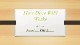 how does wifi works