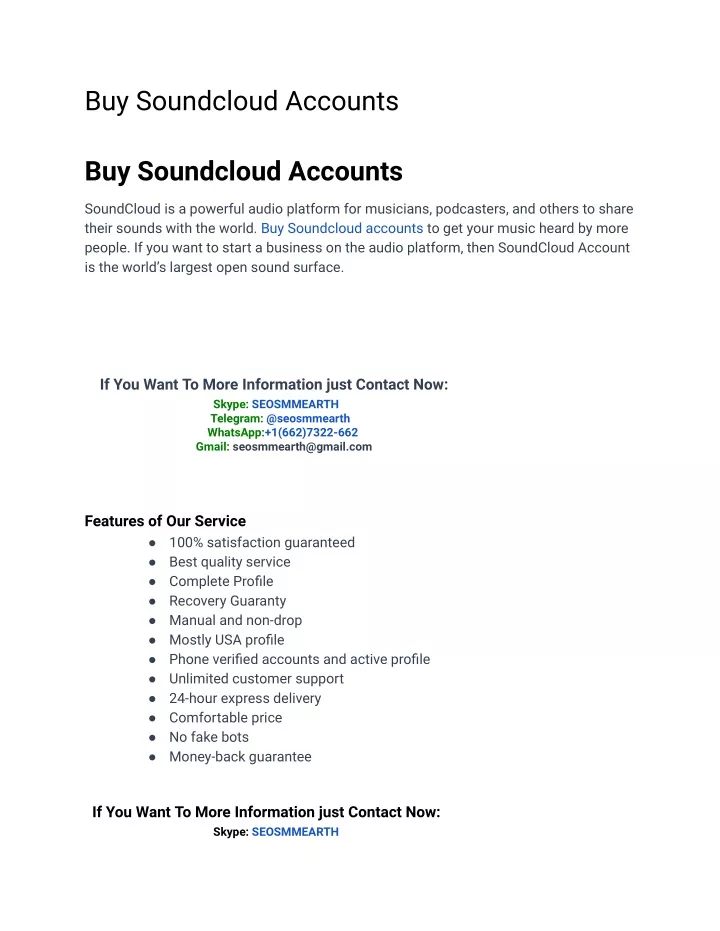 buy soundcloud accounts