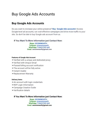 Best Sites to Buy Google Ads Accounts in Bulk (PVA & Age