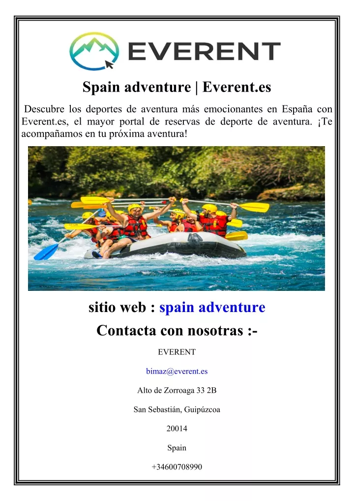 spain adventure everent es