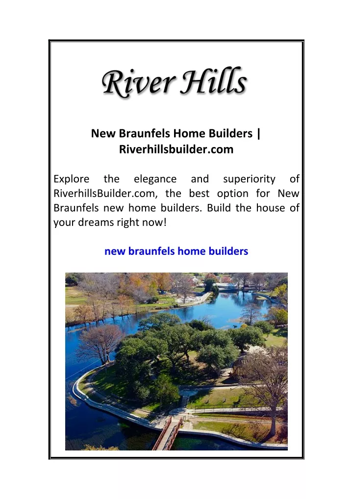 new braunfels home builders riverhillsbuilder com