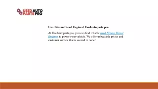 Used Nissan Diesel Engines Usedautoparts.pro