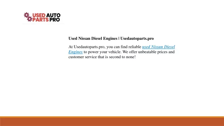 used nissan diesel engines usedautoparts pro