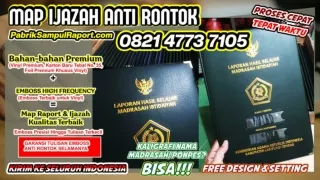 0821-4773-7105 Pembuatan Map Raport Sampul Ijazah di Jakarta Barat