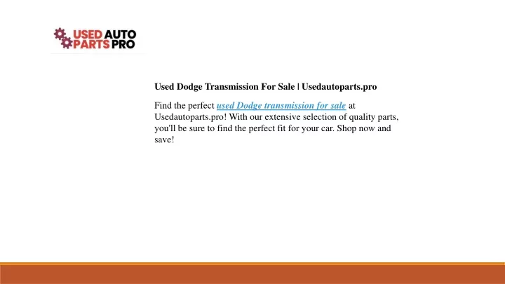 used dodge transmission for sale usedautoparts pro