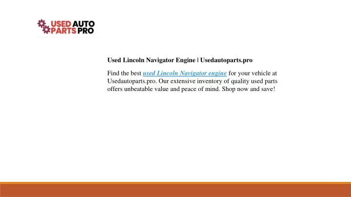 used lincoln navigator engine usedautoparts pro