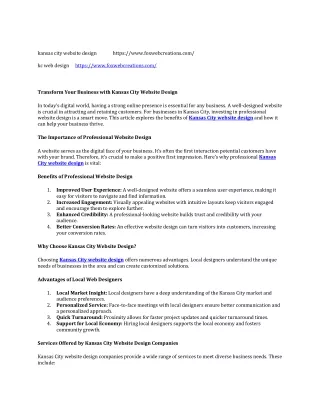kansas city website design