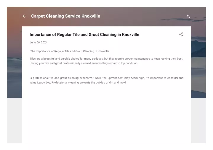 carpet cleaning service knoxville