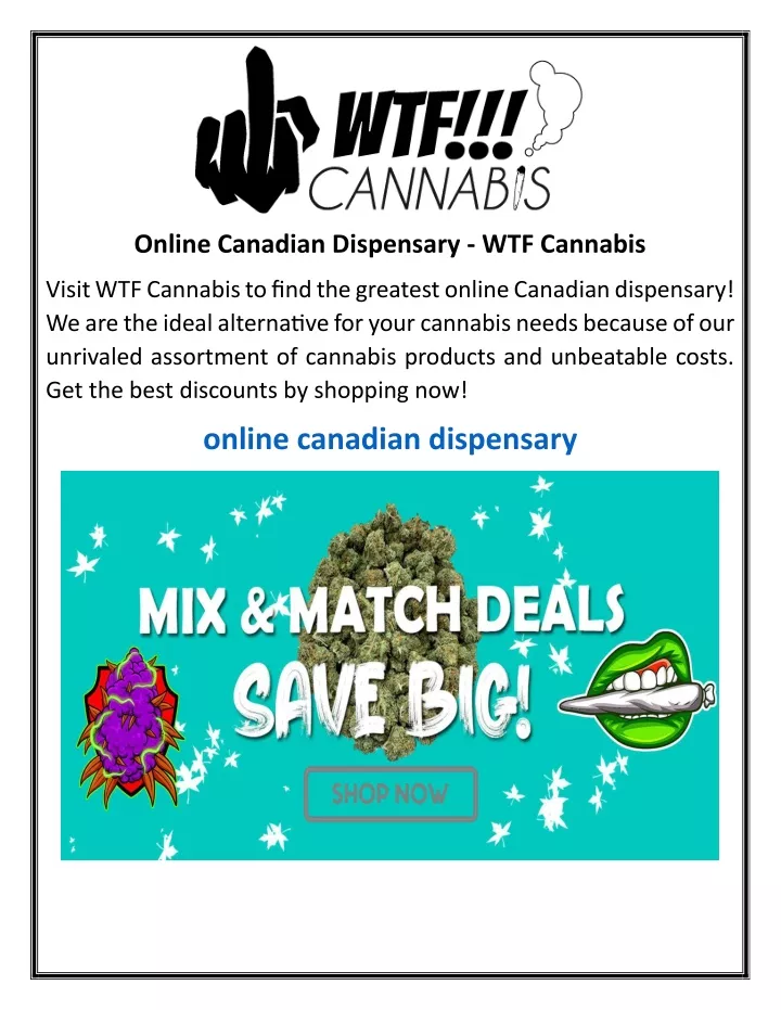 online canadian dispensary wtf cannabis