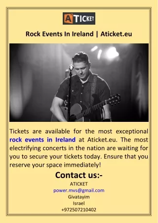 Rock Events In Ireland  Aticket.eu