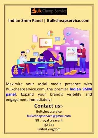 Indian Smm Panel  Bulkcheapservice.com