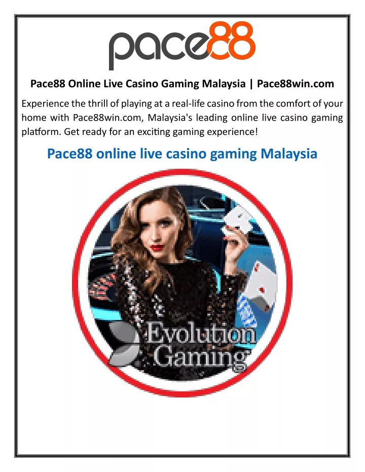 pace88 online live casino gaming malaysia