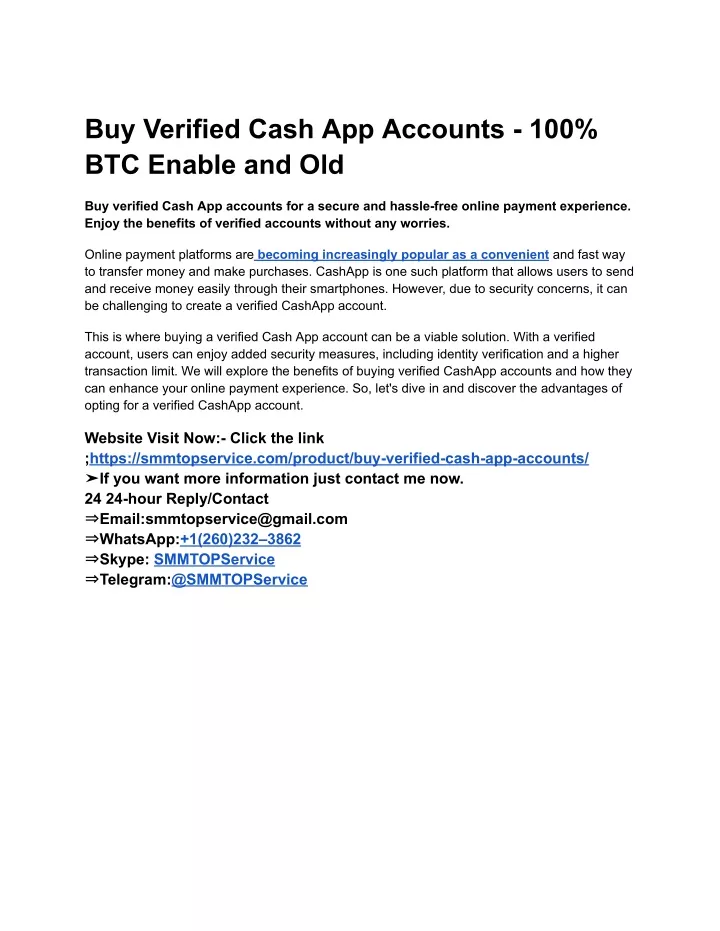 buy verified cash app accounts 100 btc enable