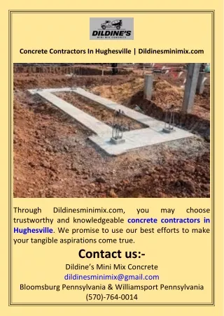 Concrete Contractors In Hughesville  Dildinesminimix.com