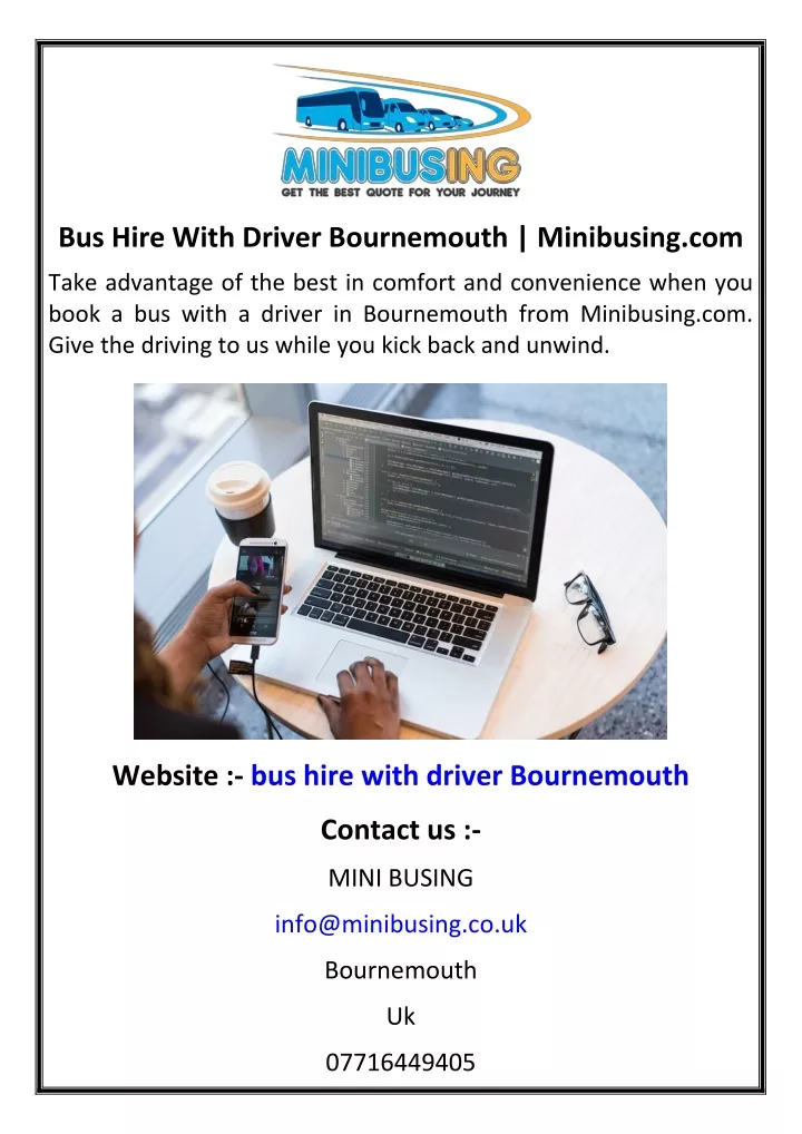 bus hire with driver bournemouth minibusing com