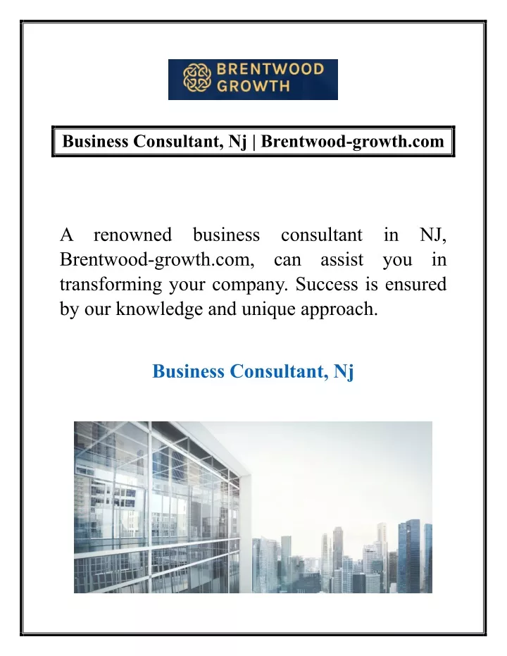 business consultant nj brentwood growth com