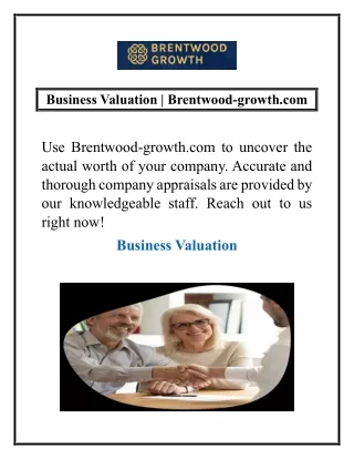 Business Valuation | Brentwood-growth.com