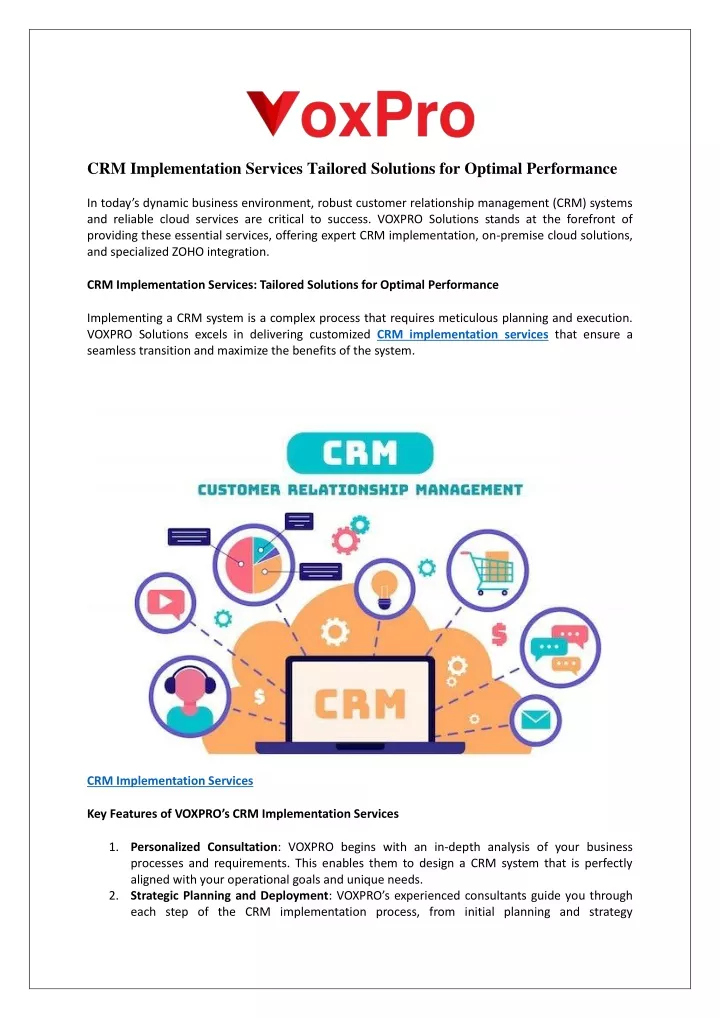 crm implementation services tailored solutions