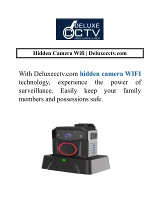 Hidden Camera Wifi | Deluxecctv.com