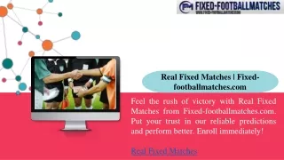 Real Fixed Matches Fixed-footballmatches.com