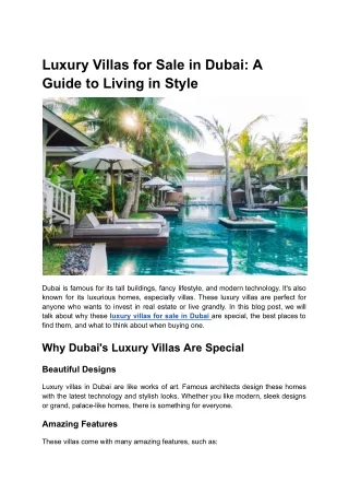 Luxury Villas for Sale in Dubai_ A Guide to Living in Style