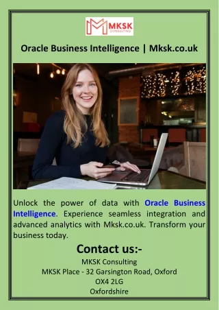 Oracle Business Intelligence  Mksk.co.uk