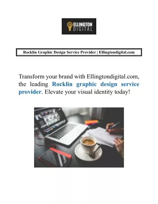 Rocklin Graphic Design Service Provider | Ellingtondigital.com