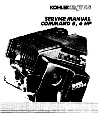 Kohler Command 5hp Engine Service Repair Manual