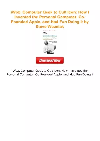 iWoz: Computer Geek to Cult Icon: How I Invented the Personal Computer,