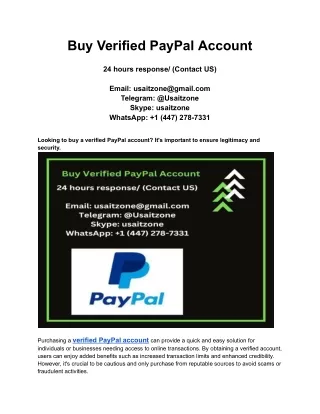Buy Verified PayPal Account