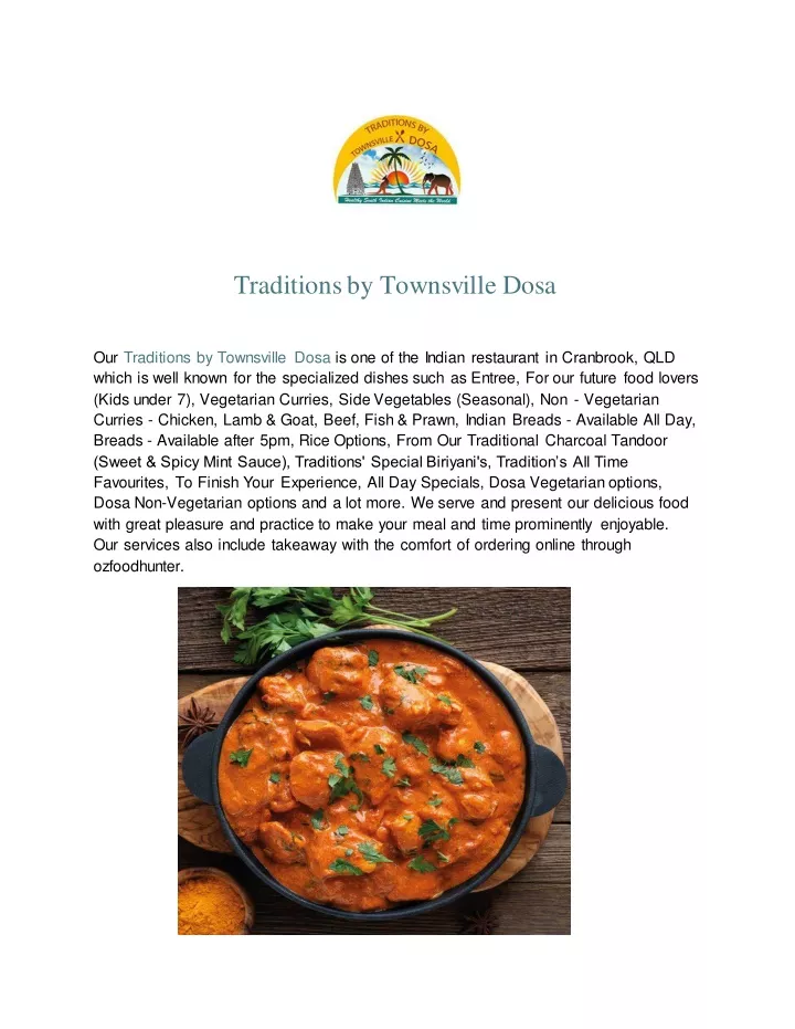 traditions by townsville dosa