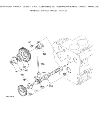 Kubota B1820DT Tractor Parts Catalogue Manual (Publishing ID BKIDA5008)