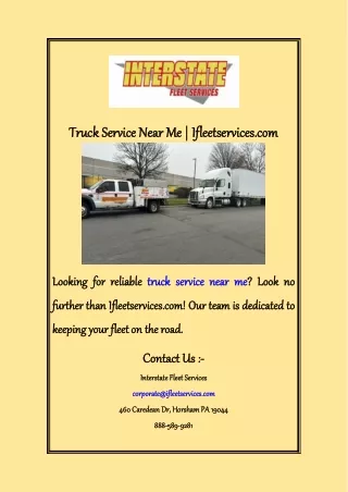 Truck Service Near Me  Ifleetservices com