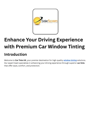 Window tinting