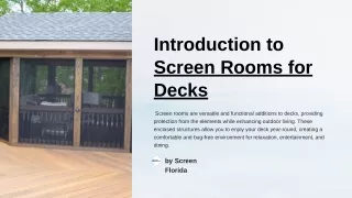 Quality Screen Rooms for Decks - Screen Florida