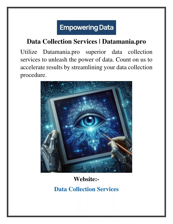 data collection services datamania pro utilize