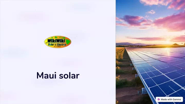 maui solar