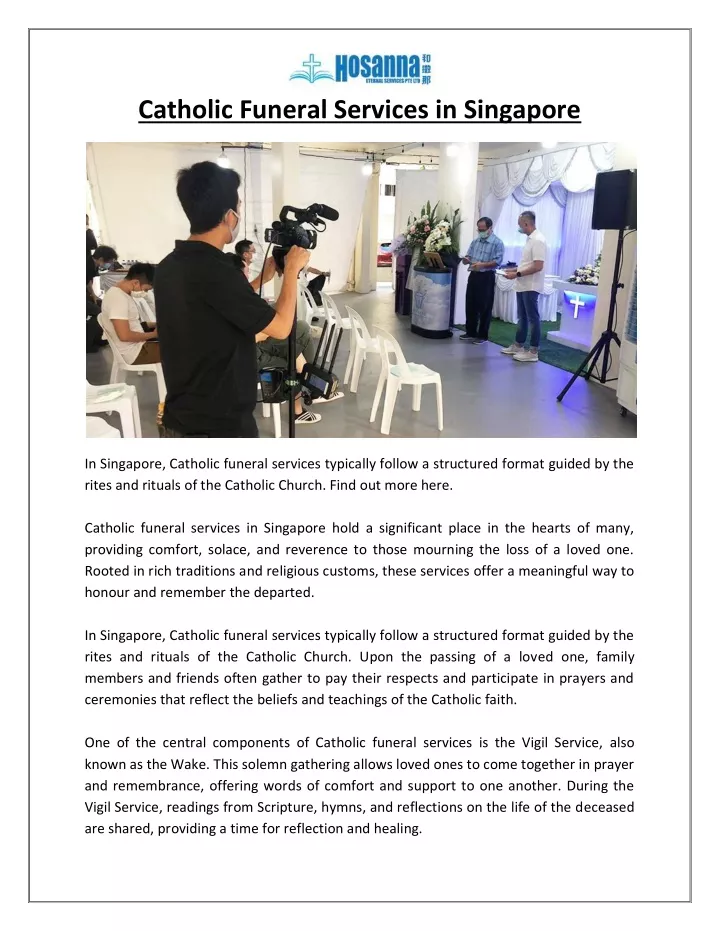 catholic funeral services in singapore