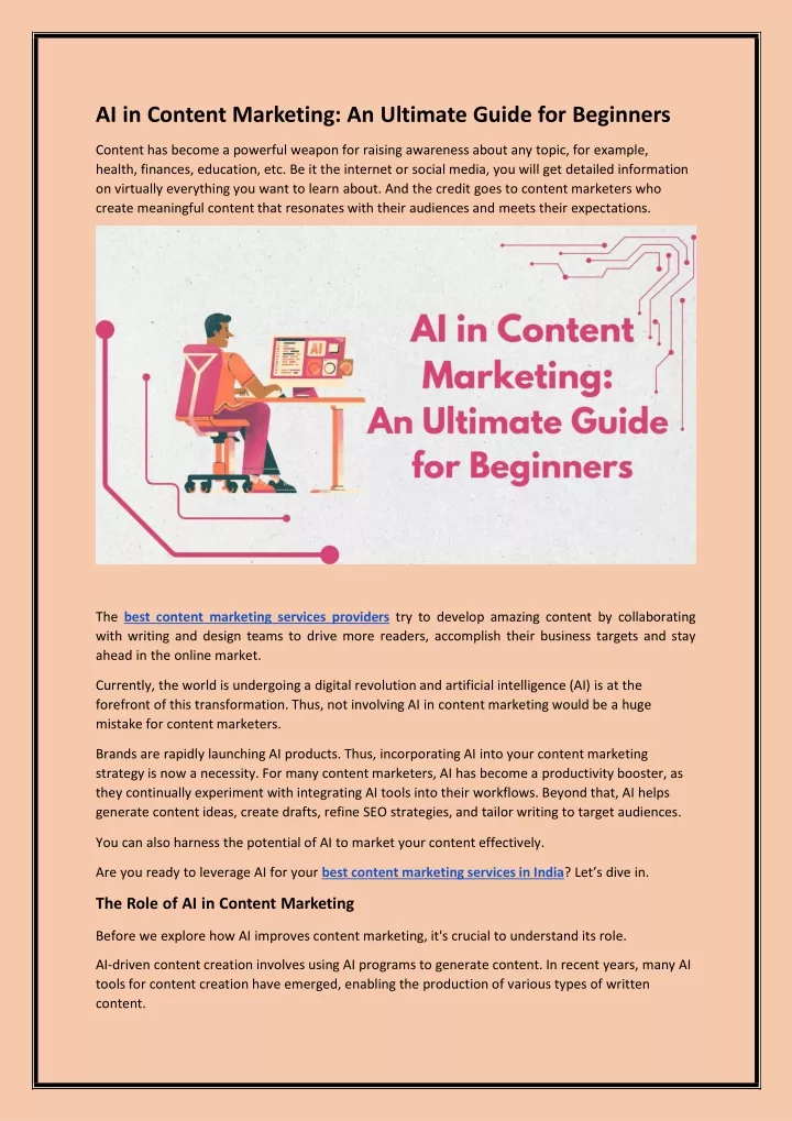 ai in content marketing an ultimate guide