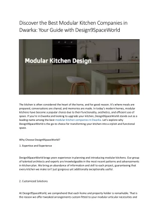 discover the best modular kitchen companies